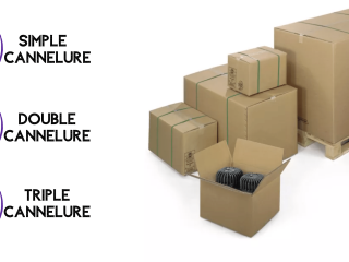 Cartons simples avec différentes cannelures