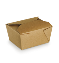 Boîte carton à fermeture croisillon biosourcée et recyclable.